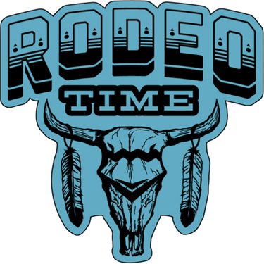 Rodeo Time Skull Decal
